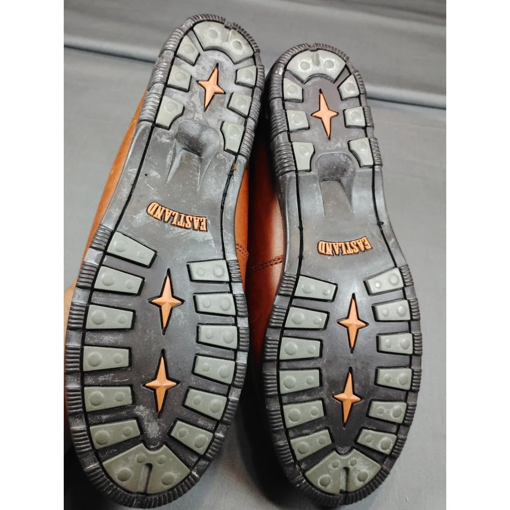 Eastland Falmouth Camp Moc Boat Shoes Men 8.5 Brown Anti Slip Leather Lace Up